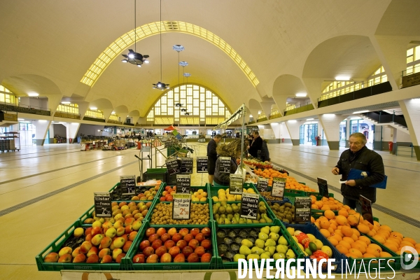 Illustration Avril 2015.Reims.a voute interieure des halles centrales du Boulingrin.