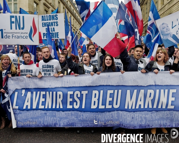 Defilé du front national le 1er mai 2015