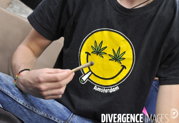 Marche mondiale pour le cannabis à Paris.