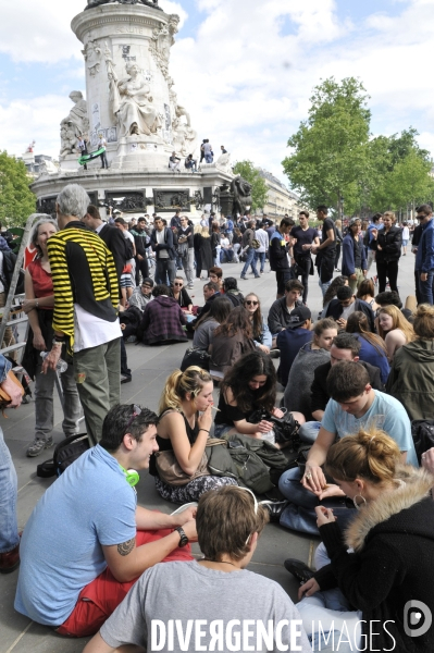 Marche mondiale pour le cannabis à Paris.
