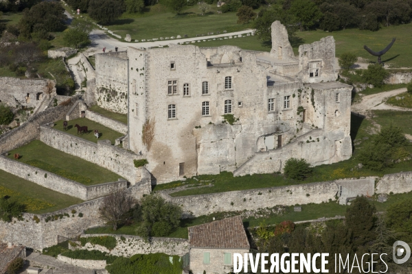 Vue aérienne du Luberon