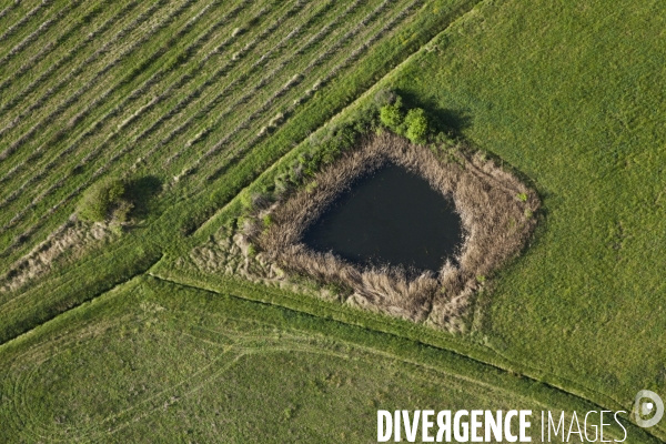 Vue aérienne du Luberon