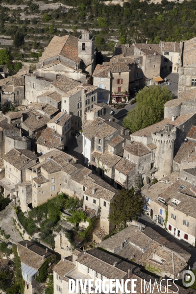 Vue aérienne du Luberon