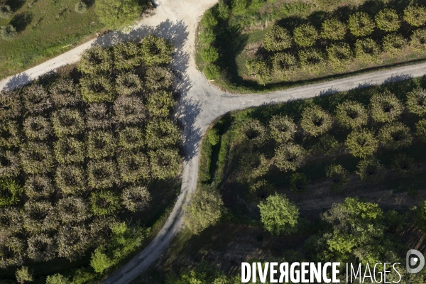 Vue aérienne du Luberon