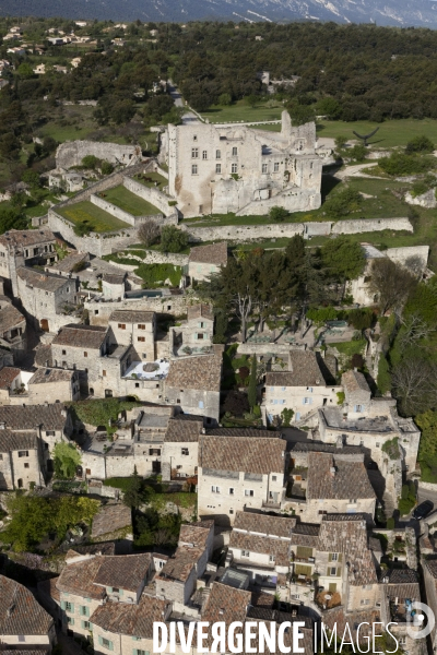 Vue aérienne du Luberon