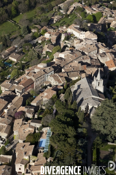 Vue aérienne du Luberon