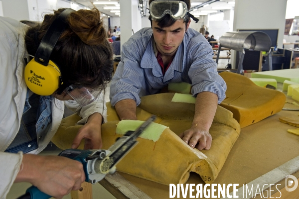 Les ateliers de la  maison des Compagnons du devoir a Pantin.Atelier plomberie
