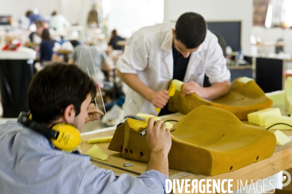 Les ateliers de la  maison des Compagnons du devoir a Pantin.Atelier plomberie