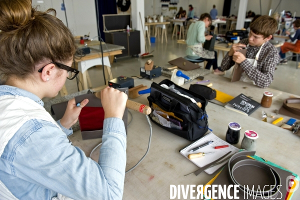 Les ateliers de la  maison des Compagnons du devoir a Pantin.Atelier plomberie