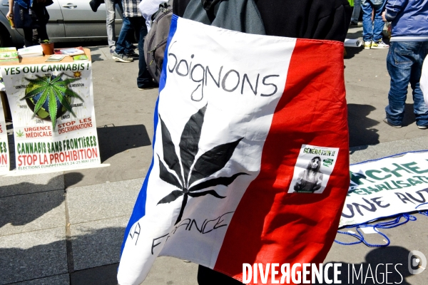 Illustration Mai 2015.Marche  pour la iberalisation du cannabis