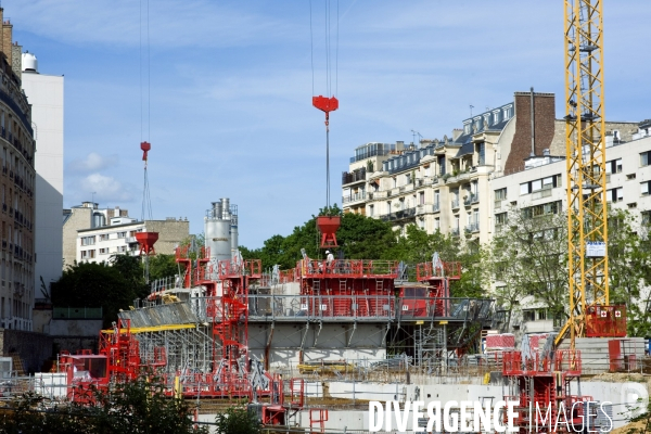 Illustration Mai 2015.Construction de logement HLM dans le 16 eme arrondisssement