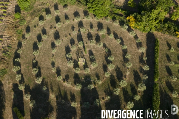Vue aérienne du Luberon