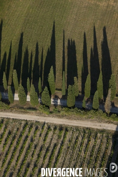 Vue aérienne du Luberon