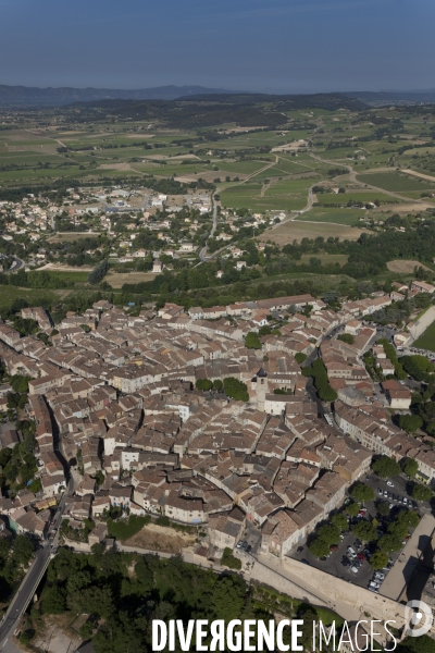 Vue aérienne du Luberon