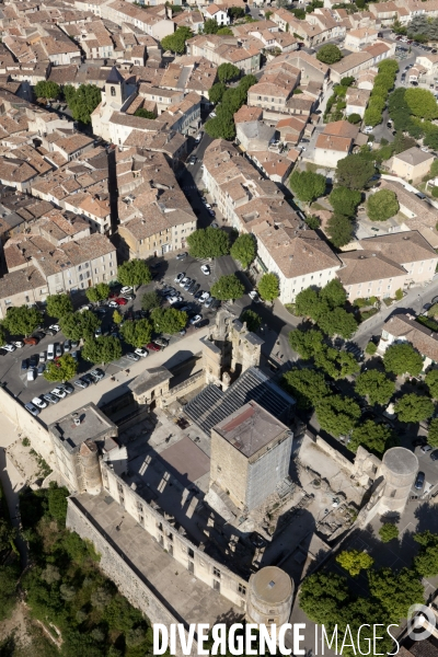 Vue aérienne du Luberon