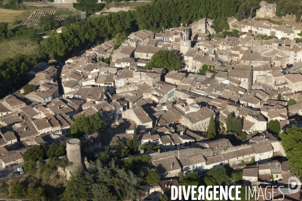 Vue aérienne du Luberon