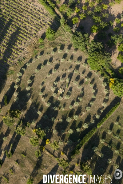 Vue aérienne du Luberon