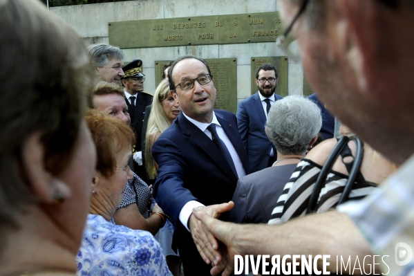 François HOLLANDE. Commémoration du massacre de Tulle.