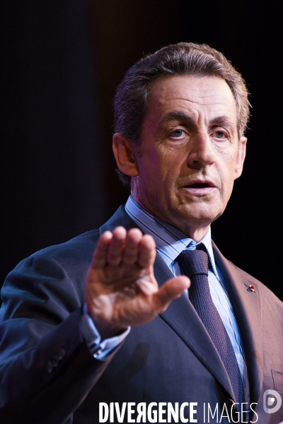 Puteaux,  reunion publique de N. Sarkozy