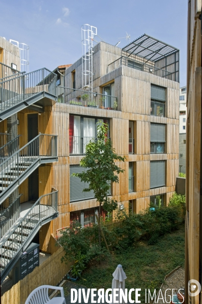 L  ecoquartier Frequel-Fontarabie dans le 20 eme arrondissement de Paris, premier label national ecoquartier