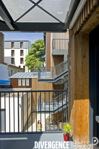 L  ecoquartier Frequel-Fontarabie dans le 20 eme arrondissement de Paris, premier label national ecoquartier