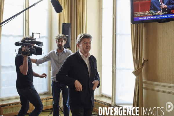 Conference Jean-Luc Melenchon Assemblee Nationale