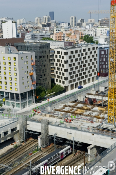 Archives Juin 2015.Travaux de couverture du faisceau ferrovaire dans la zac Massena