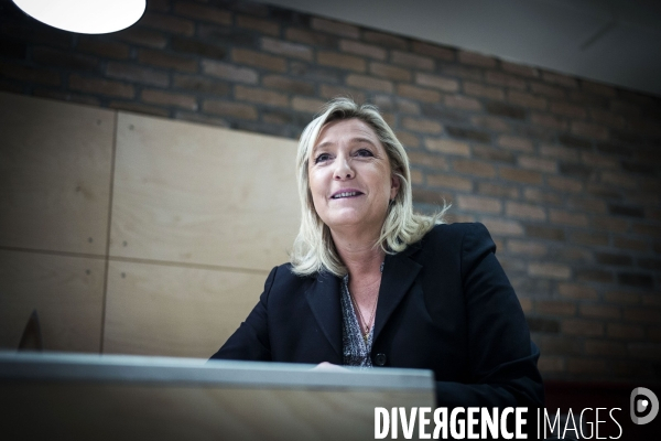 Marine le Pen, candidate aux elections regionales 2015