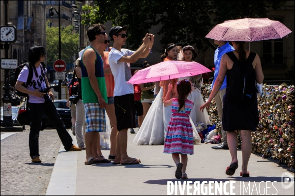 Illustratiion sur la canicule qui frappe Paris.