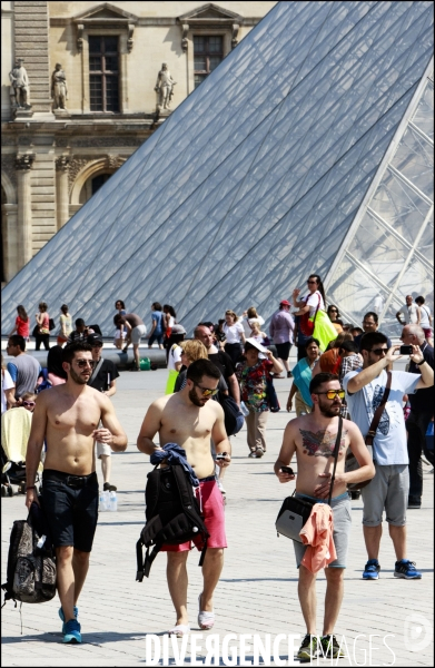 Illustratiion sur la canicule qui frappe Paris.