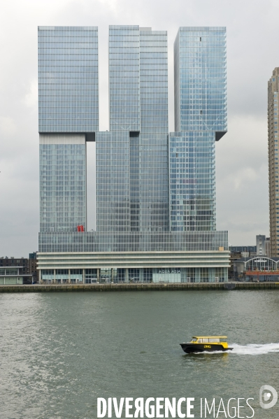 Rotterdam.Sur l ile de Katendrecht; l immeuble De Rotterdam; imagine par Rem Koolkass