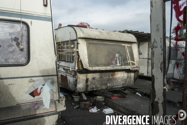 Evacuation du bidonville  La Folie  à Bobigny