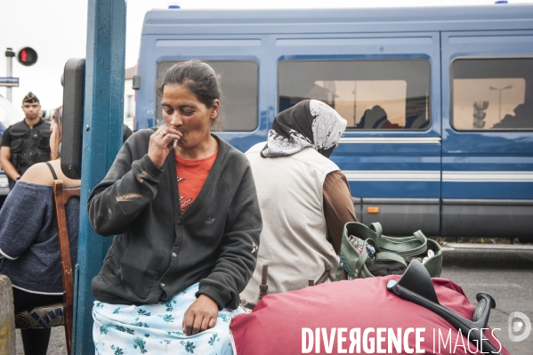 Evacuation du bidonville  La Folie  à Bobigny