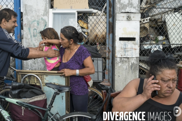 Evacuation du bidonville  La Folie  à Bobigny