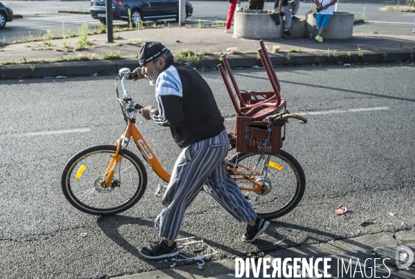 Evacuation du bidonville  La Folie  à Bobigny