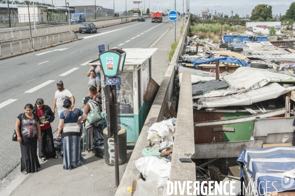 Evacuation du bidonville  La Folie  à Bobigny