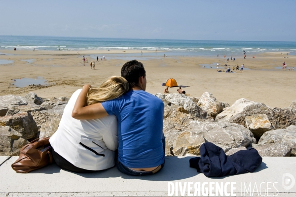 Illustration Juillet2015.Amoureux a la plage de Wissant