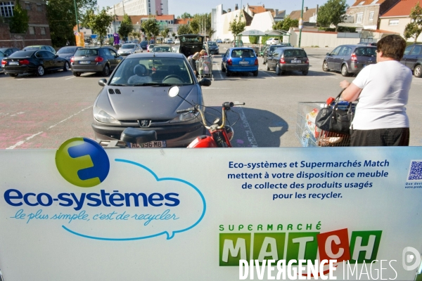 Illustration Juillet2015.Eco-systemes et les supermarches Match s associent pour la collecte de produits usages