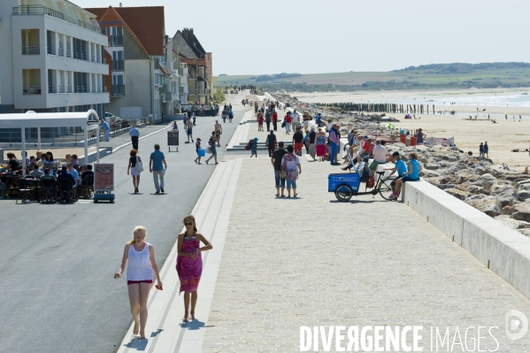 Illustration Juillet2015.Nouvelle digue promenade a Wissant.Protection du littoral et des habitations