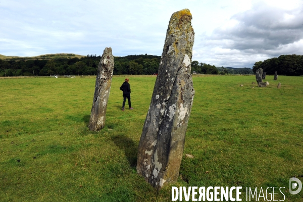 L  Ecosse. Scotland.Achnabrek..Les menhirs de Nether Largie