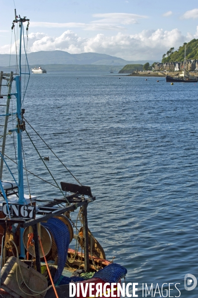 L  Ecosse. Scotland.Oban,petite station balenaire au sud ouest des Highlands,port de peche .