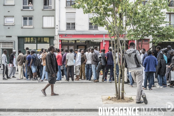 Le parvis de la halle Pajol