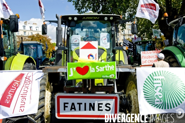 Manifestation des agriculteurs a Paris.