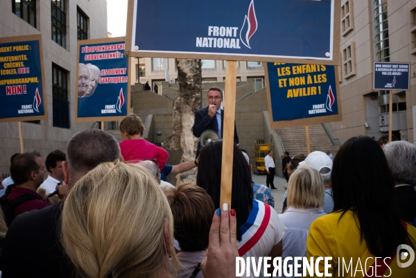 Manif du FN contre la  pédopornographie 