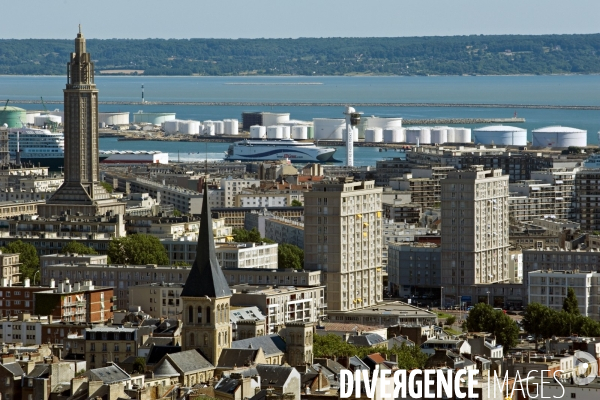 Des villes.Le Havre.Vue sur la ville depuis les hauteurs