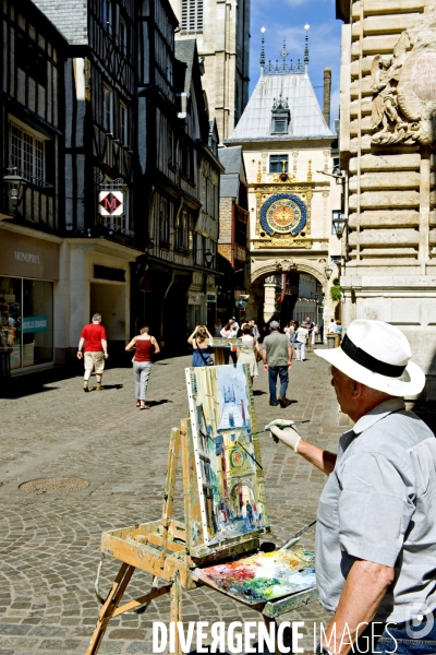 Des villes.Rouen.Jean Quemere,  peintre local