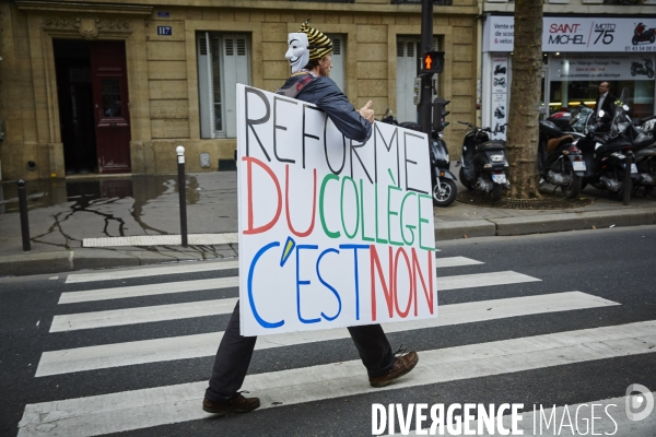 Manif enseignants contre la réforme du collège