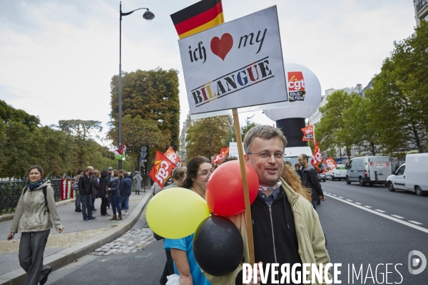 Manif enseignants contre la réforme du collège