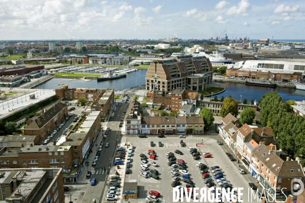 Des villes.Dunkerque.Vue aerienne