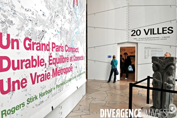 Des villes.Paris.Exposition Grand Paris a la Cite de l architecture et du Patrimoine
